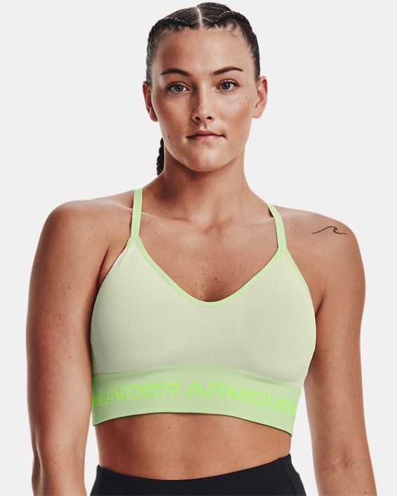 New Under Armour Womens Longline Heathered Sports Bra Choose Size MSRP $35.00 